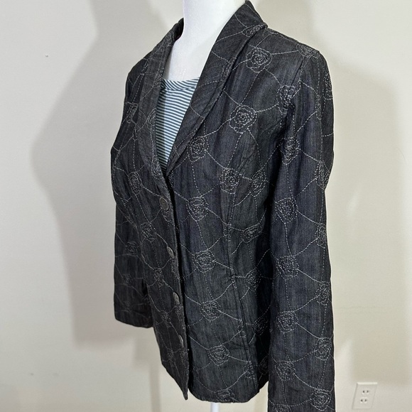 D& Co sz Md jacket, blazer in a grayish color with top stitching on the jacket - Picture 3 of 11